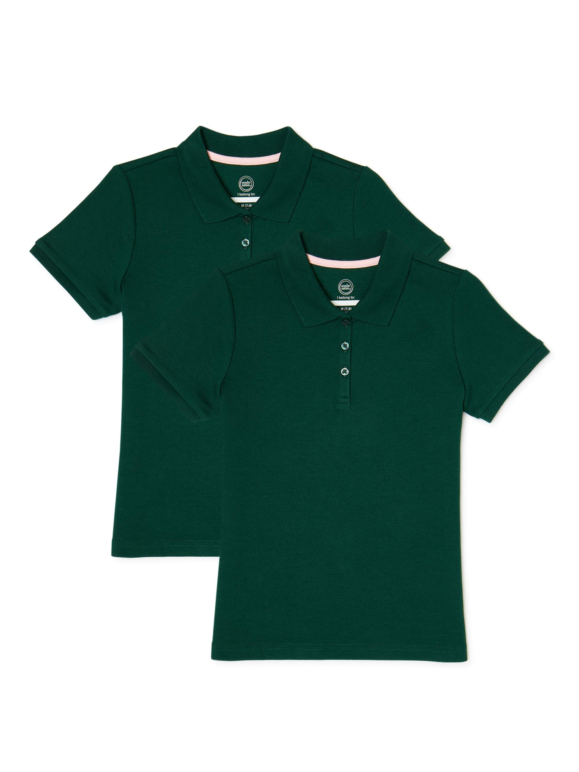 Dollar Jeans Childrens Boys Girls Kelly Green Polo Shirt 7-8 Years 28 School Uniform Short Sleeve